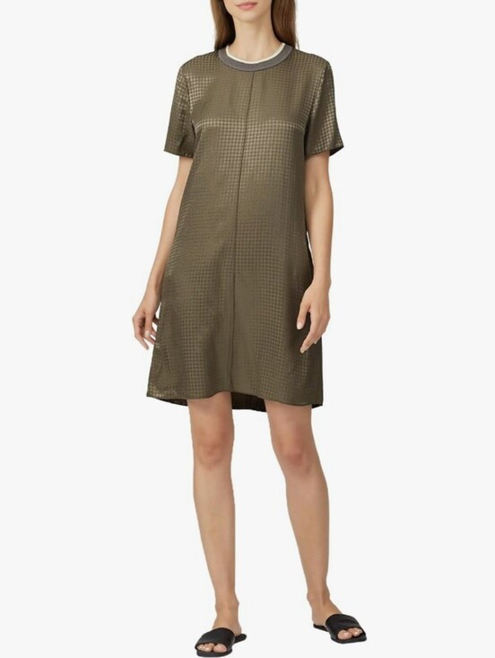 rag & bone Dresses & Skirts - rag & bone Ali T-Shirt Dress Olive Green Houndstooth